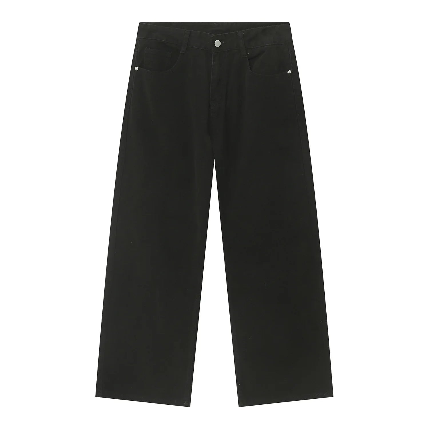 2025 Men Popular High Waist Straight Leg Jeans Male Simple Draping Wide Leg Denim Pants Brand Green Coffee Street Denim Trousers