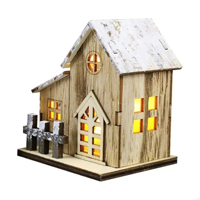 Christmas Decor House LED Light Desktop Ornament Festive Atmospheres Enhancer for Home, Offices, and Store Decor