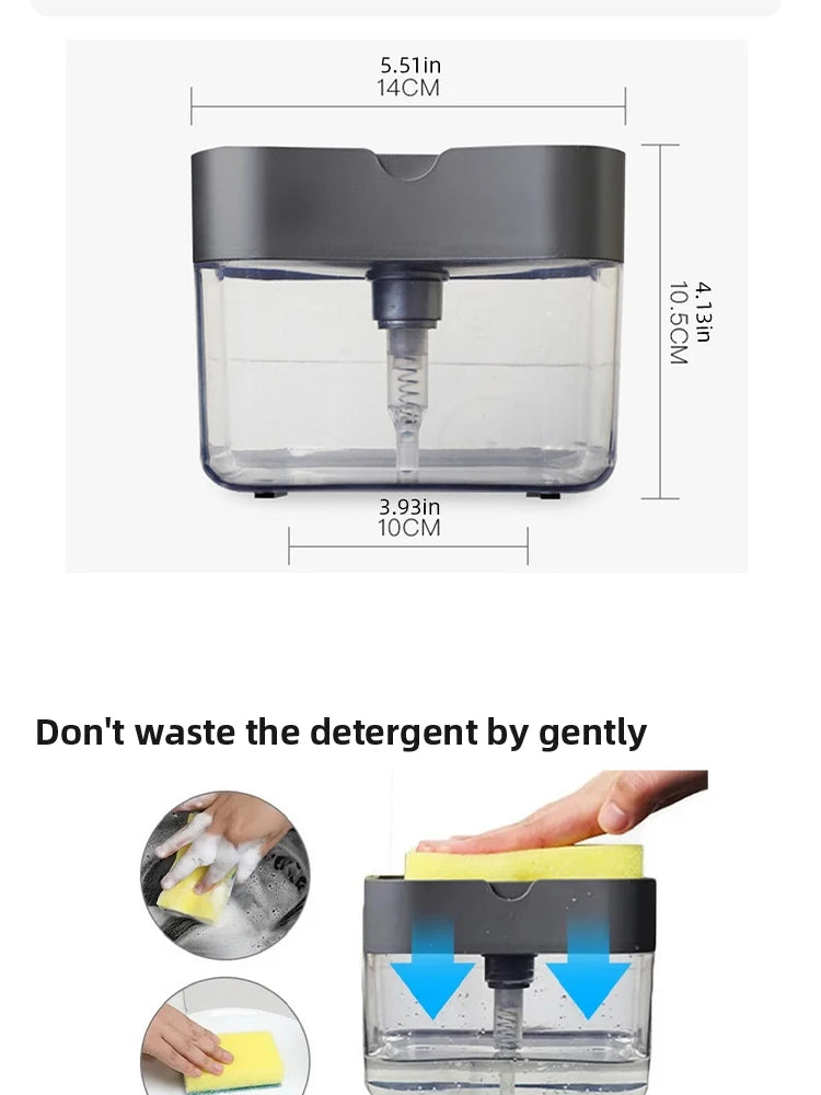 Kitchen Detergent Press Portable Soap Dispenser Pak Clean Cloth Dishwashing Pot Soap Dispenser Cleaning Tool