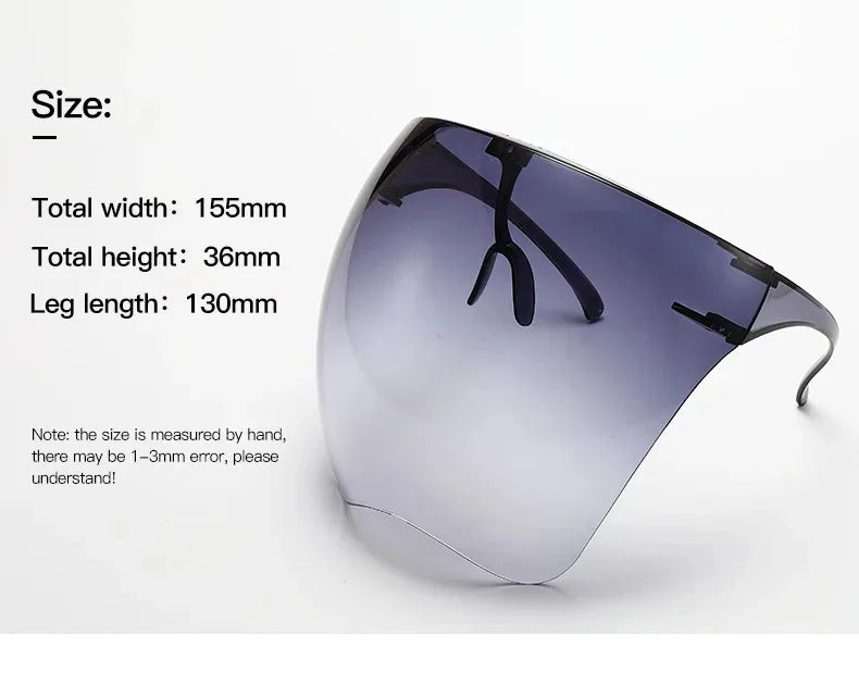 Sunglasses Women Men Protective Faceshield Glasses Goggles Full Face Covered Spherical Lens Anti-Spray Safety Cycling Sunglasses