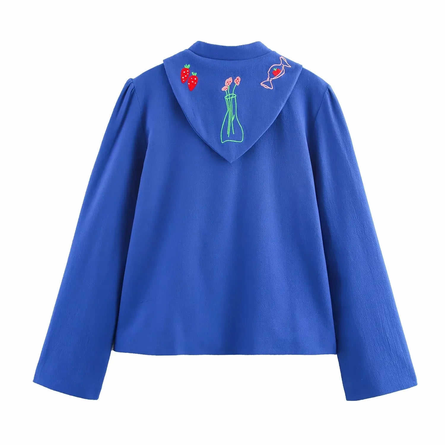 Women Jacket 2025 Fashion Embroidery Loose Short Coat Long Sleeve Jackets Streetwear Casual New Outerwears