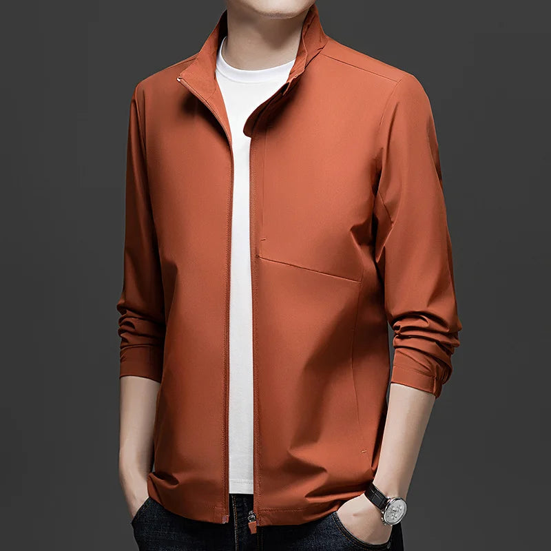 New Men's Casual Jacket Casual and Fashionable Windbreaker Waterproof and Versatile Outdoor Jacket