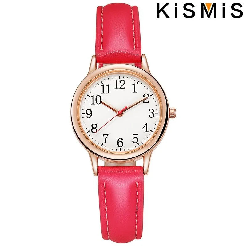 Women's Quartz Watch Simple Dial PU Leather Strap Elegant Timepiece for Daily Casual and Business Wear