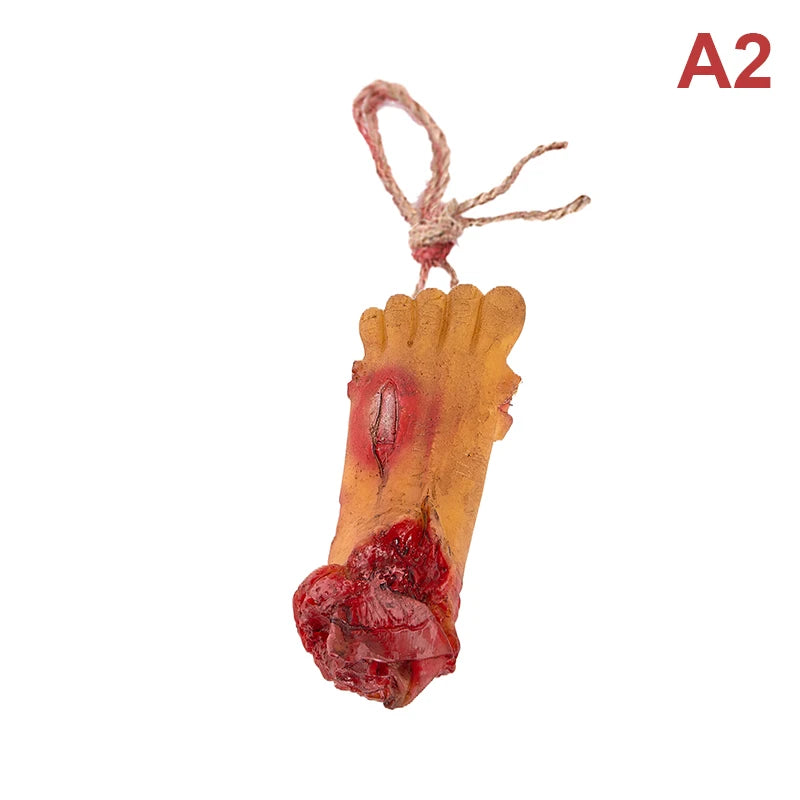 Halloween Party Ornament Horror Props Bloody Hand Fake Scary Finger Eyes Foot Brain Cock Dick Heart Organ Decor