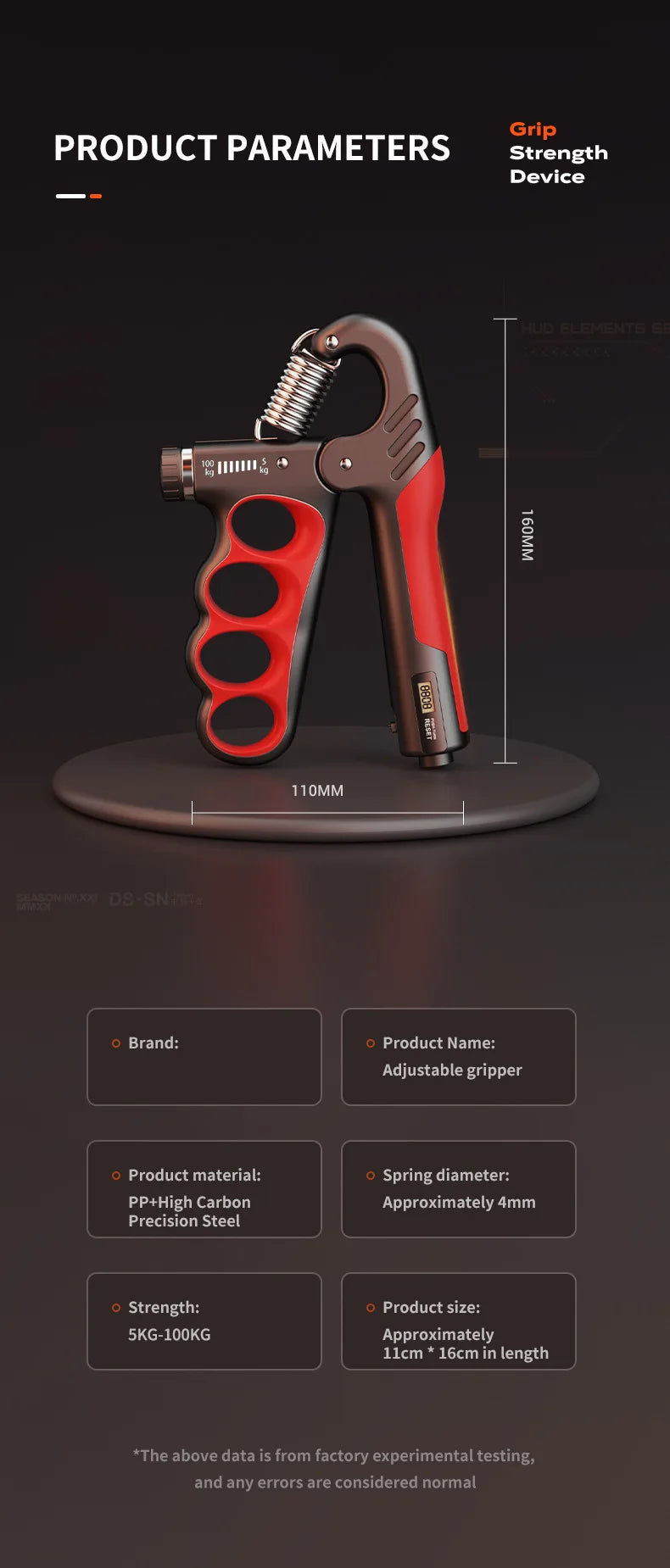 Electronic Count-Based Grip Strength Trainer Arm Strength Fitness Device Rehabilitation Training Exercise Equipment