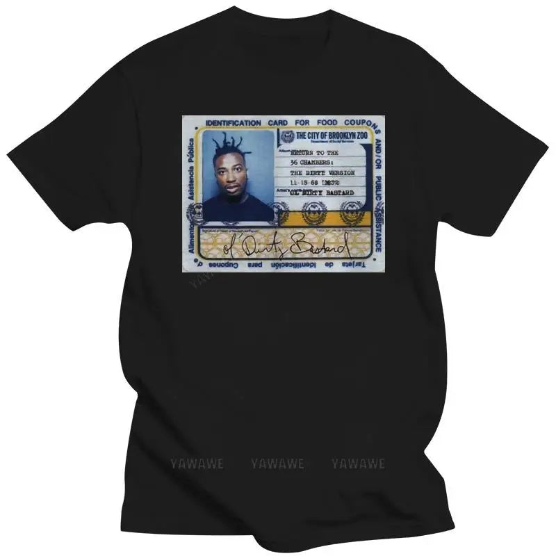 Mens brand fashion t-shirt Summer T shirts For Men Ol  Dirty Bastard ODB Rap Hip Hop Logo Black White Tee-shirt Shirts Tee S-2XL