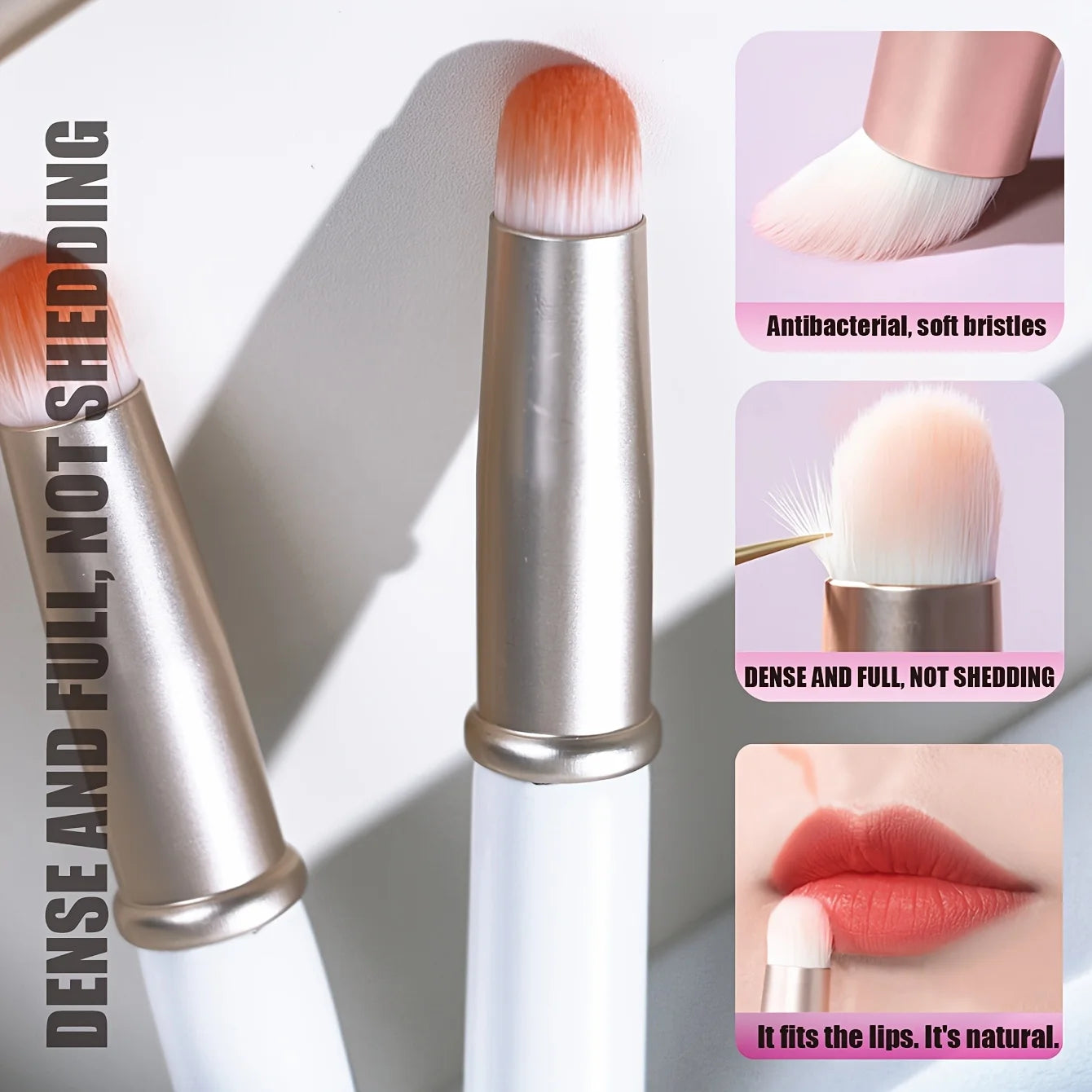 1 Lip Brush, Concealer Brush, Lip Gloss Brush, Concealer Brush With Cover, Makeup Tool Soft Brush Head To Make Lip Makeup.