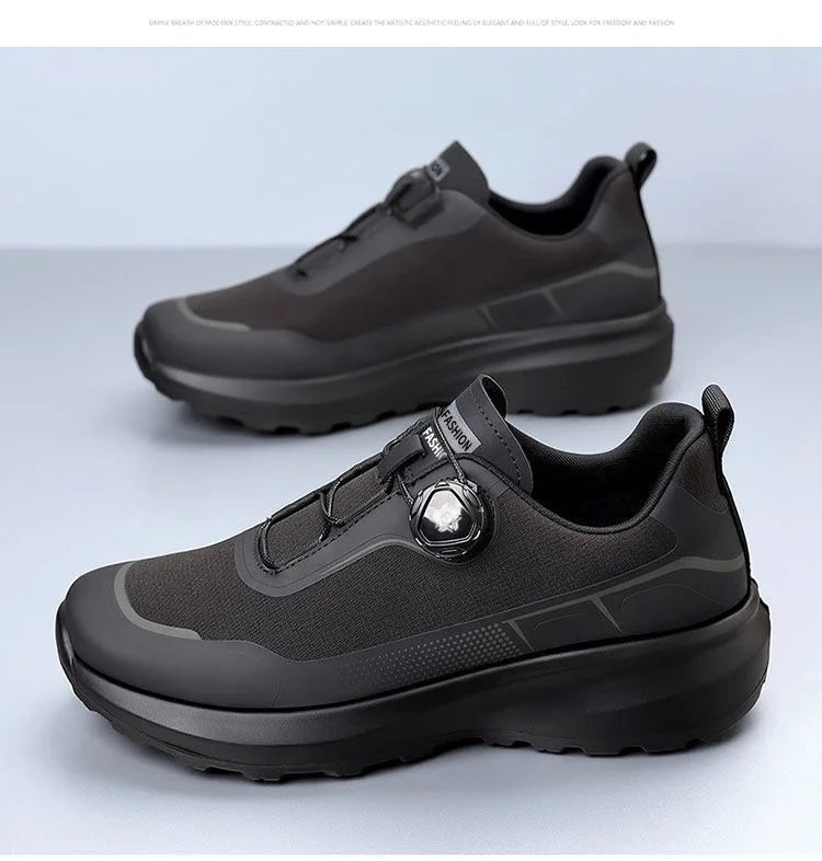 Fashion Casual Men's Shoes Designer Rotating Buckle Men Sneakers Thick-Soled Comfortable Outdoor Walking Shoes Zapatillas Hombre