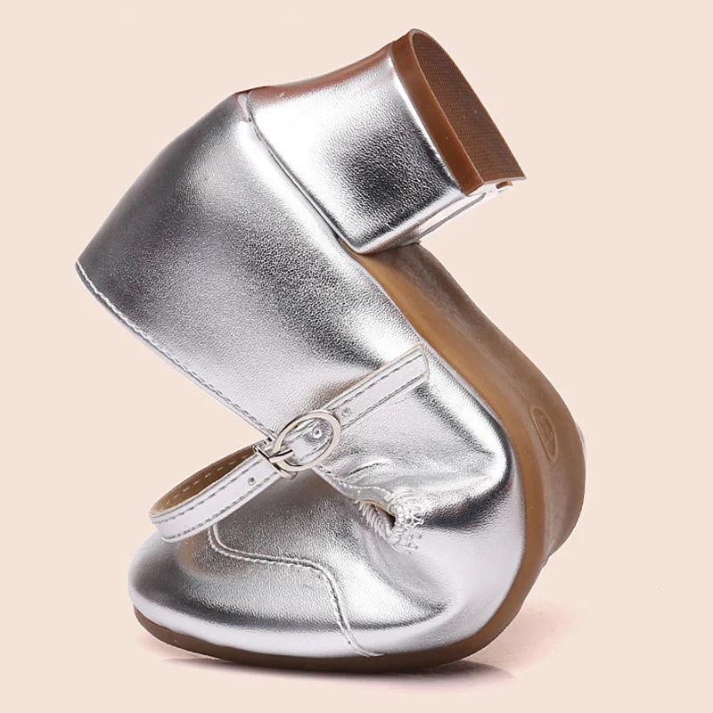 Dance Shoes for Woman Girls Ladies Latin Ballroom Modern Salsa Practise Dancing Shoes Closed Toe Square Dance Soft Rubber Sole