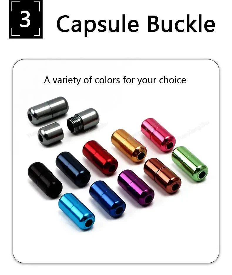 No Tie Shoelaces Semicircle Elastic Shoe Laces For Kids and Adult Sneakers Shoelace Quick Lazy Metal Lock Laces Shoe Strings