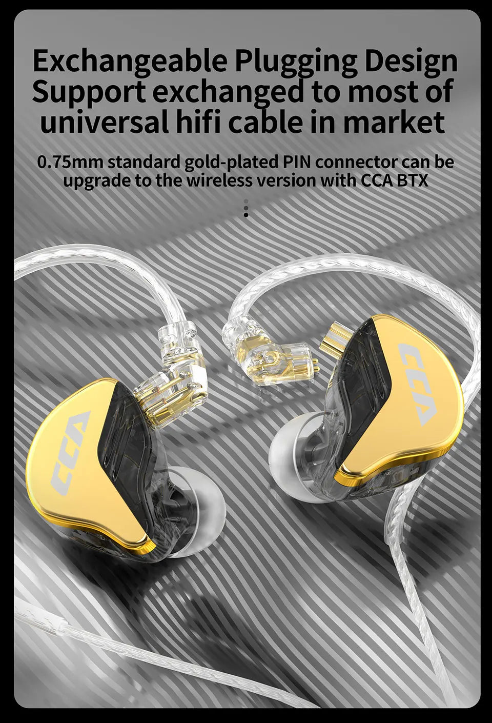 CCA CRA+ Metal Headset In Ear Monitor Phone Bass Wired Earphone With Microphone Sport Game HiFi Noice Cancelling Headphones