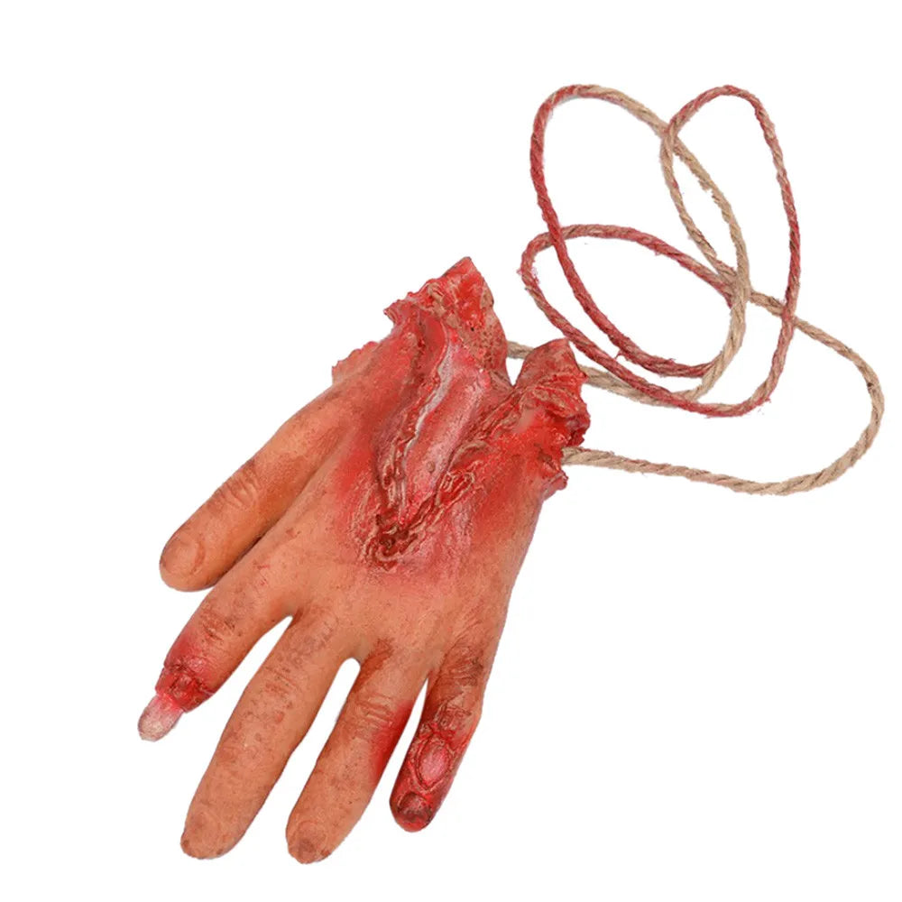 Halloween Party Decorations Haunted House Horror Hanging Props Bloody Violence Latex Organs Fake Fingers Eyes Feet Brain Heart