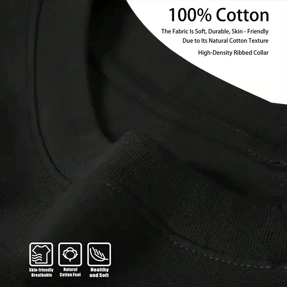 Women's and Men's T-Shirts Retro Anniversary Classic Print T-Shirt Cotton Streetwear Loose Tee