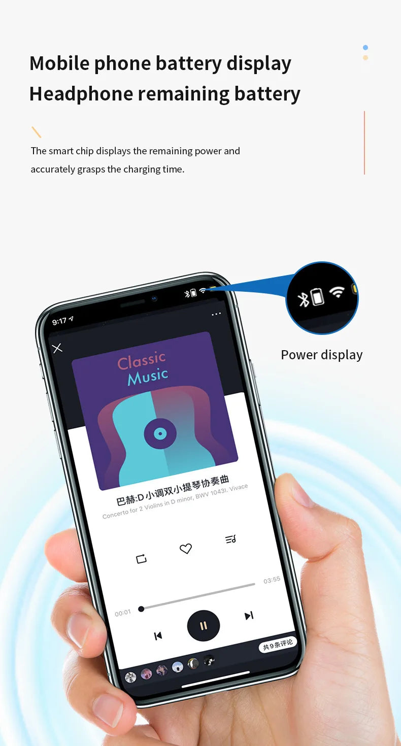 Bluetooth 5.2 Business Wireless Headphone Ear-Hook Mini HIFI Bass Noise Cancelling Earphone With Mic Sport Game Headset