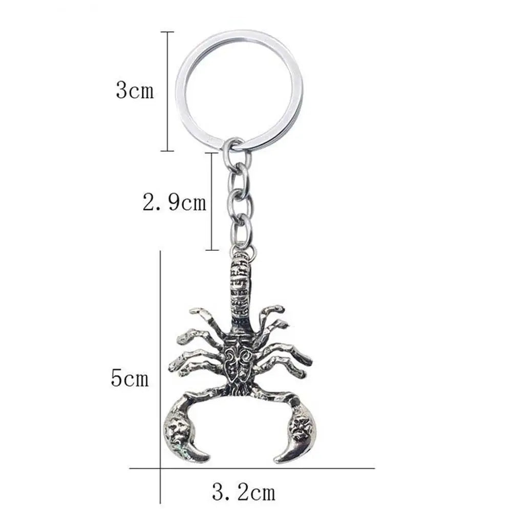 For Men Punk Animal Interior Accessories Bag Pendant Scorpion King Shape Key Rings Car Key Chain Keyfob Keychain