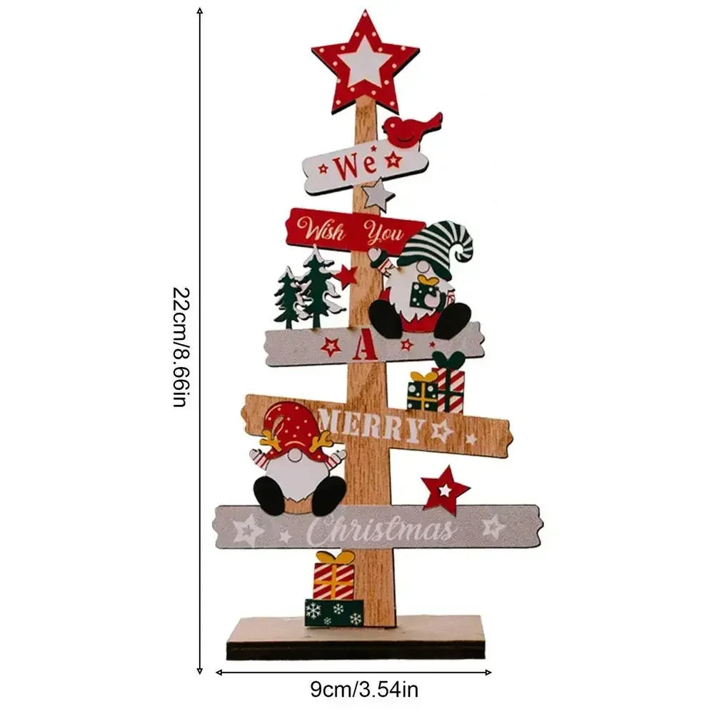 Christmas Santa Claus DIY  Wooden Crafts Xmas Tree Wall Ornament Natal Navidad Merry Christmas Decor 2025 Happy New Year 2026
