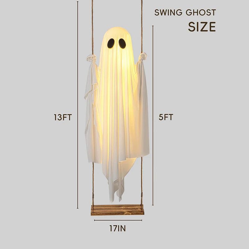 Halloween Ghost Decoration Outdoor Large Hanging Swing Ghost Home Decoration Ghost House Bar Hanging Horror Prop Party Courtyard