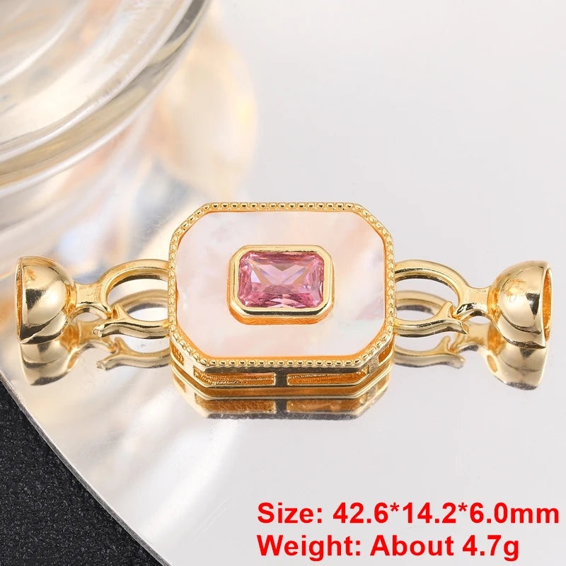 Juya 18K Gold Silver Plated Wedding Decorations Connect Fastener Closure Clasps Accessories For DIY Beads Pearls Jewelry Making
