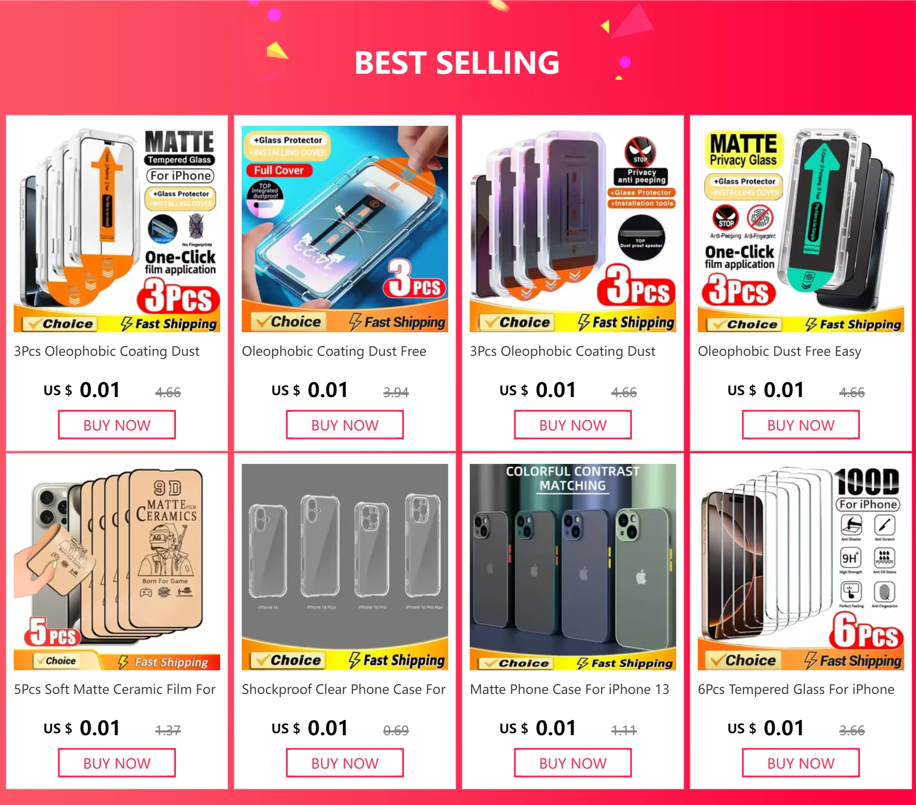 Oleophobic Coating Dust Free Easy Installation Screen Protector For iPhone 14 11 13 12 15 Pro Max Mini XS X XR 15 16 Plus Glass