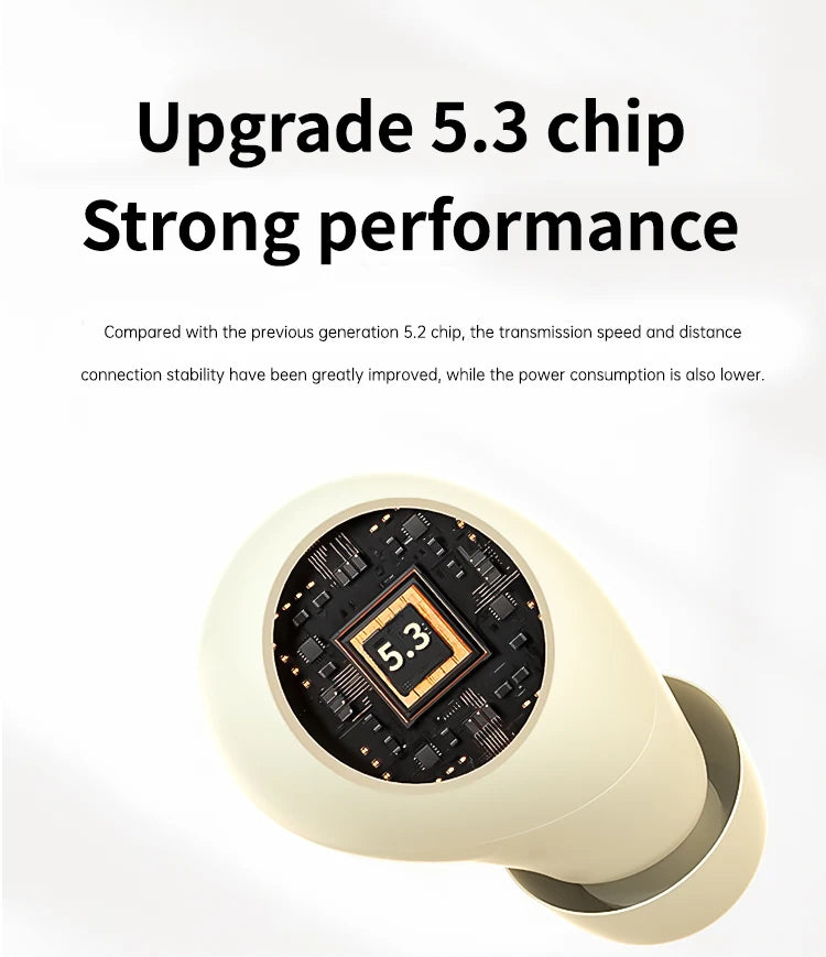 SK19 Bluetooth 5.3 Earphones Mini Invisible Headphones TWS Wireless Earbuds HIFI Stereo Noise Reduction Heasets with Microphones