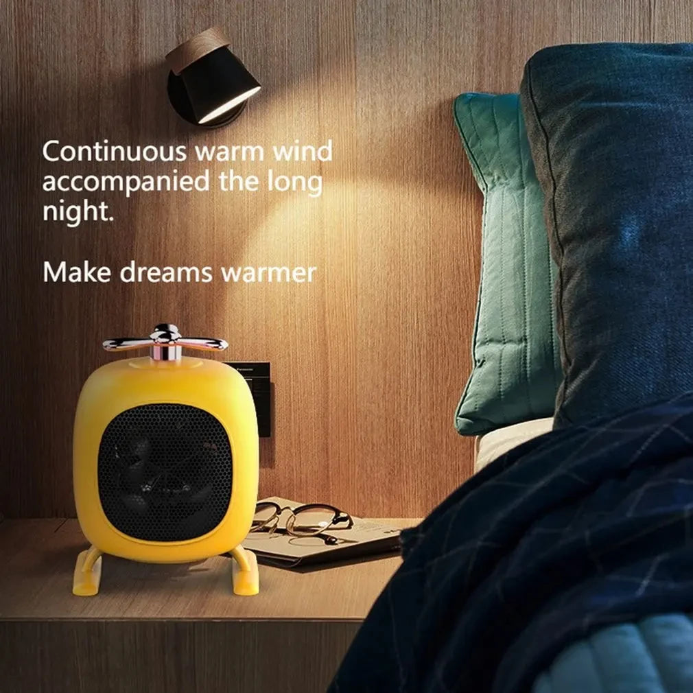 Mini portable heater novelty little cute low noise desktop room portable plug-in electric fan heater home home office winter