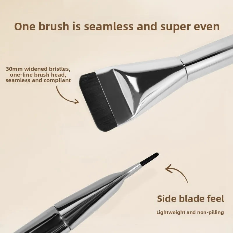 Ultra Thin Foundation Brush Makeup Mixing Palette with Spatula Flat Face Contour Brush Cosmetic Puff Blender Beauty Makeup Tools