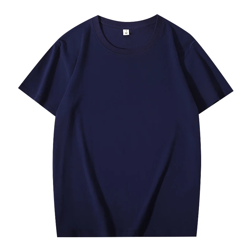 T-shirt Custom Men's And Women's Casual Tops With Printing Logo 100% Cotton Round Neck Short Sleeve T-shirt Embroidery Design