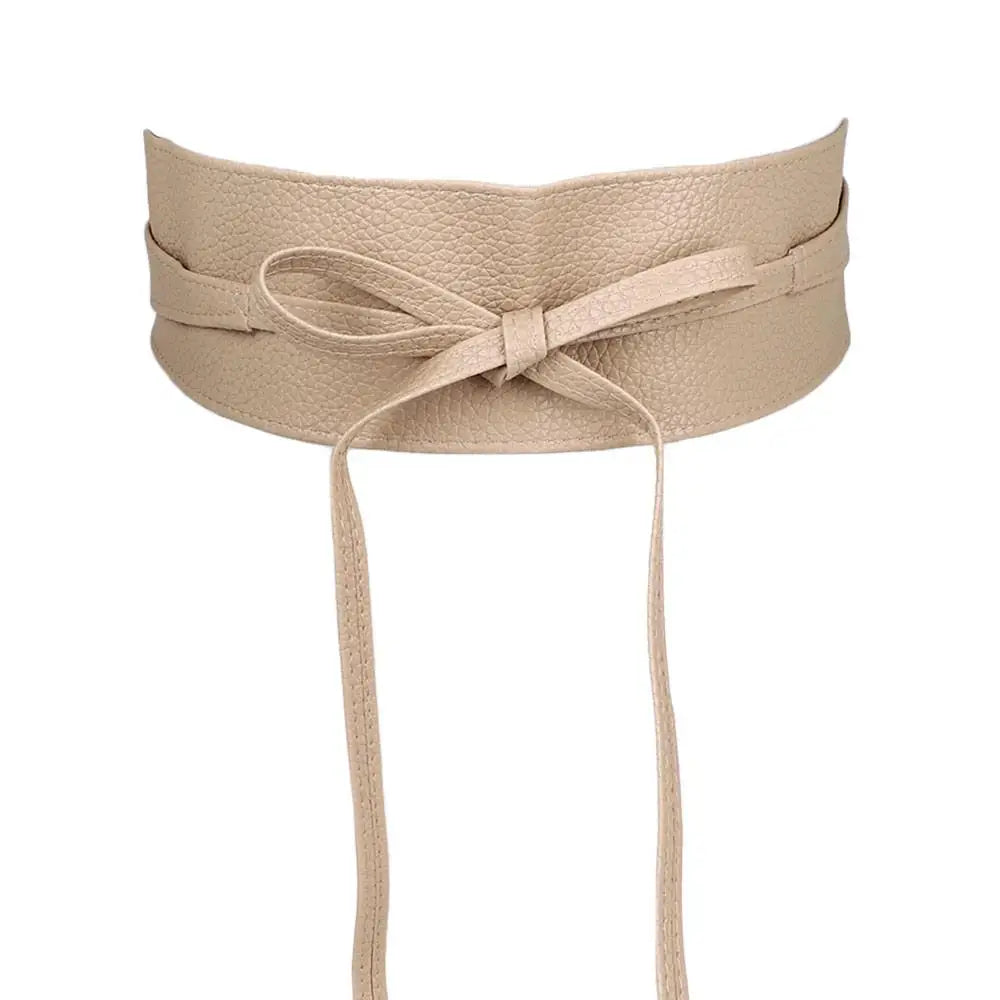 Dress Accessories for Female Cummerbunds Wide Self Tie Wrap Around Waist Band Elegant Bow Belt Ladies  Girls Belt Dress Belt