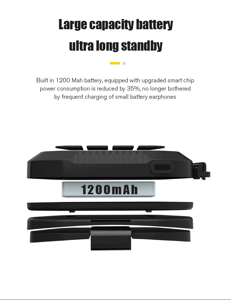 Motorcycle Helmet Earphone Bluetooth Headset Waterproof Voice Assistant Moto Earphone Motorbike Hands Free Wireless Headphone