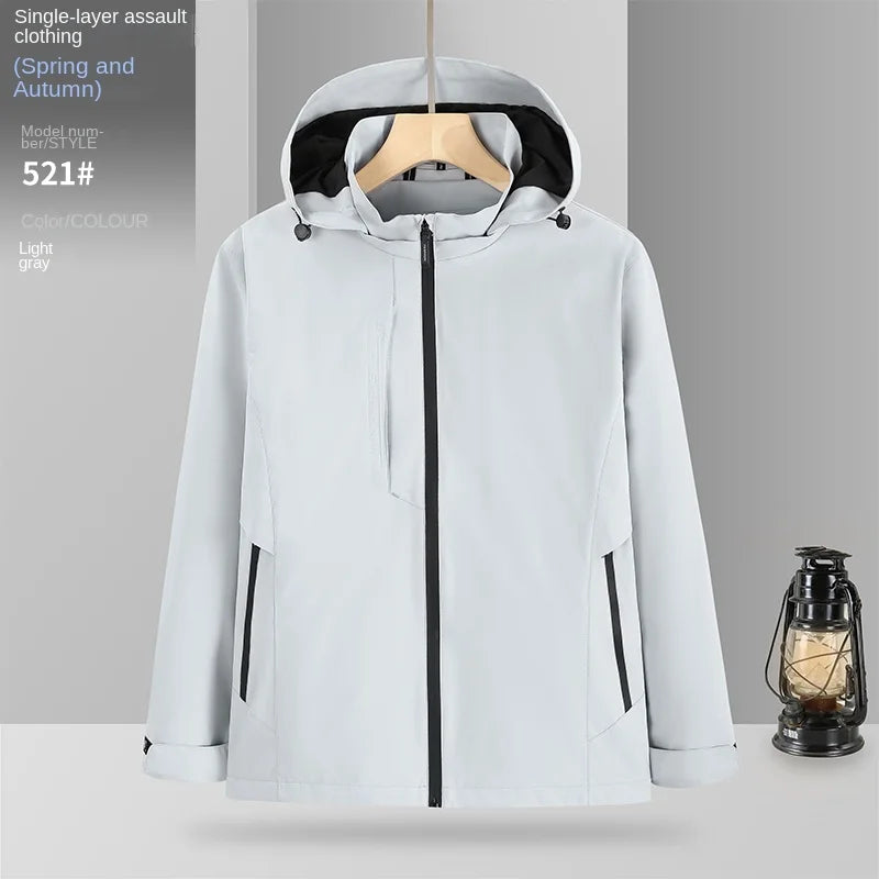 Man Jackets Mens Coats Man Trench Coat Autumn 2025 New Windproof Waterproof Hooded Outdoor Coat For Men And Women Couple