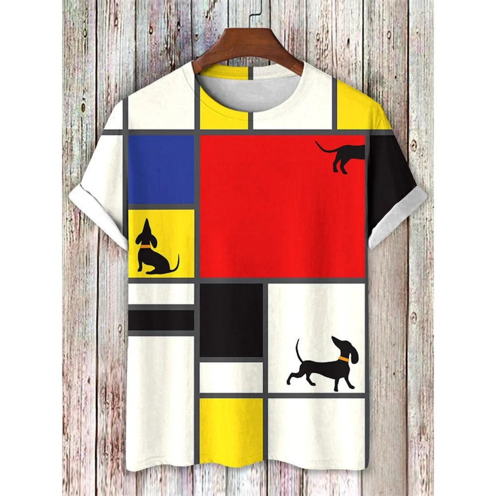 Cartoon Men's T-Shirt Casual Fashion 3d Print Short Sleeved Summer T-Shirt For Men Clothing Street Breathable T Shirt Top Tee