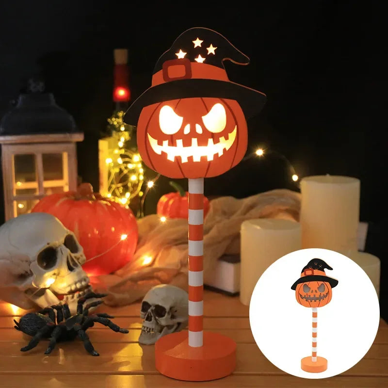 Halloween LED Night Light Pumpkin Ghost Ambiance Lights Battery Powered Waterproof Outdoor Garden Bedroom Festival Party Decor