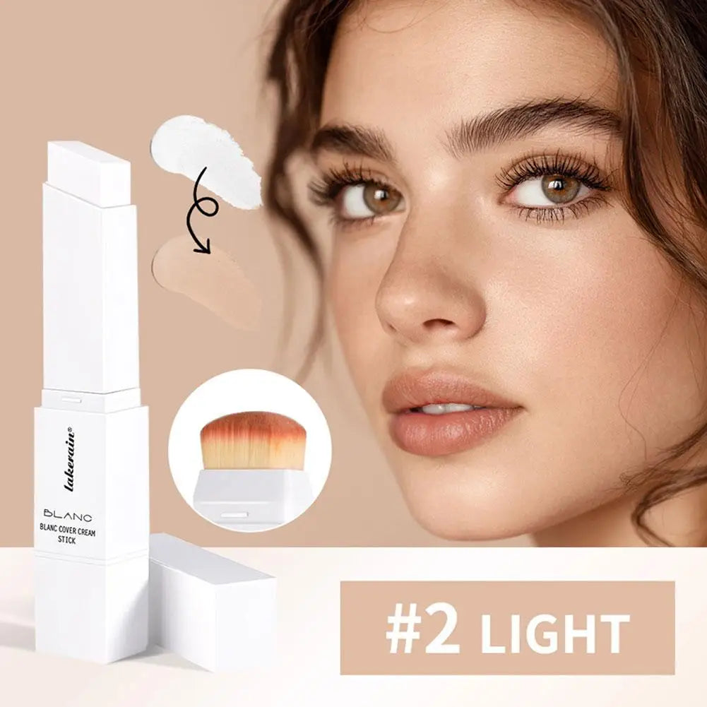 Dual-Ended Brush-On Color-changing Foundation Stick Minimizing Even-Tone Pore Conceals Blemishes Dullness Cosmetics Makeup