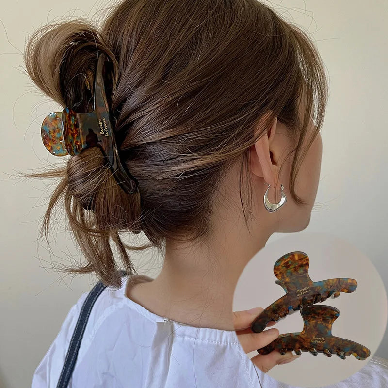 Elegant High grade Acetate Hair Claw For Women Temperament Decorate Lady Vintage Hair Clip Fashion Hair Accessories