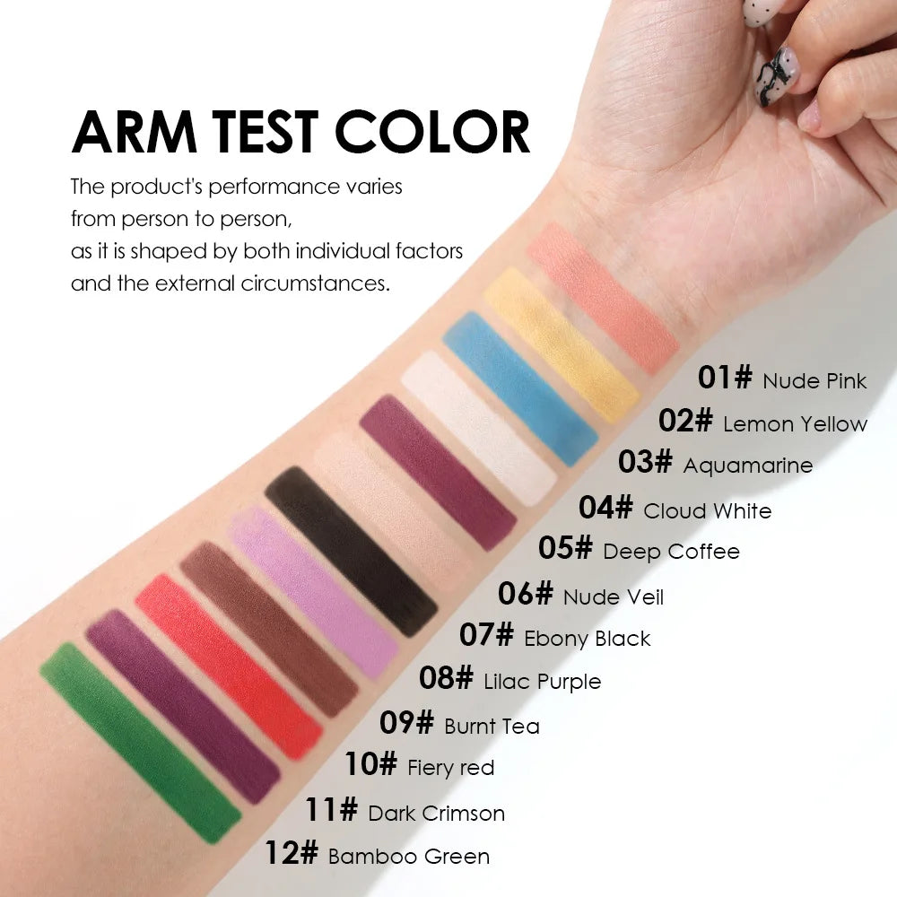 12 Color Halloween Makeup Kit, Face Body Paint & Matte Lipstick, Cruelty Free Lip Palette for Halloween Party Cosplay Costume