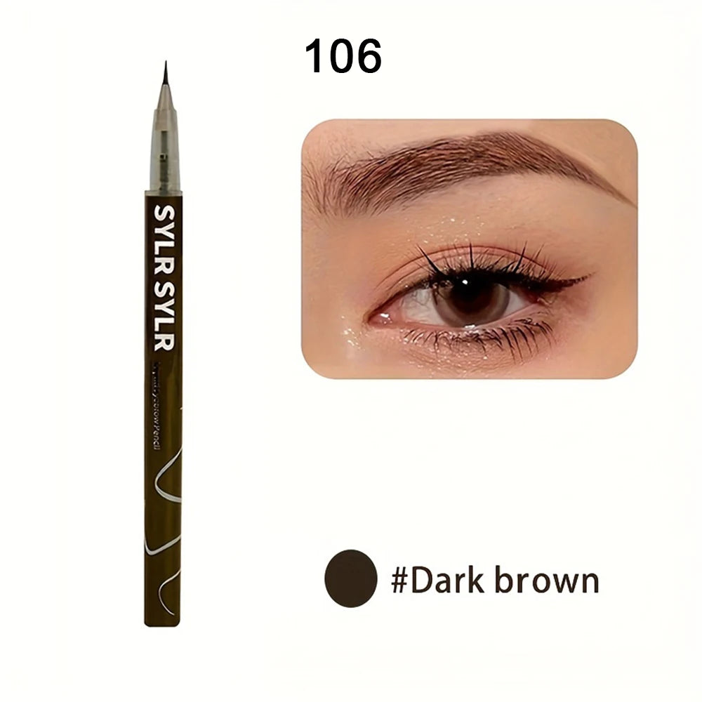 0.008mm Ultra-fine Liquid Eyebrow Pencil Professional Waterproof And Sweat-proof Eyeliner in one Lasting Eye Brow pen