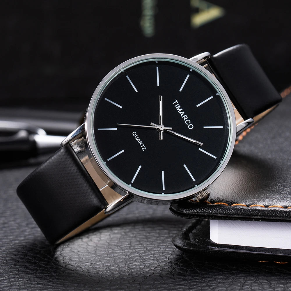 Women's Watches Simple Style Watch Fashion Metal Round Dial Analog Quartz Watch for Men Women Minimalist Watch Quartz Clock