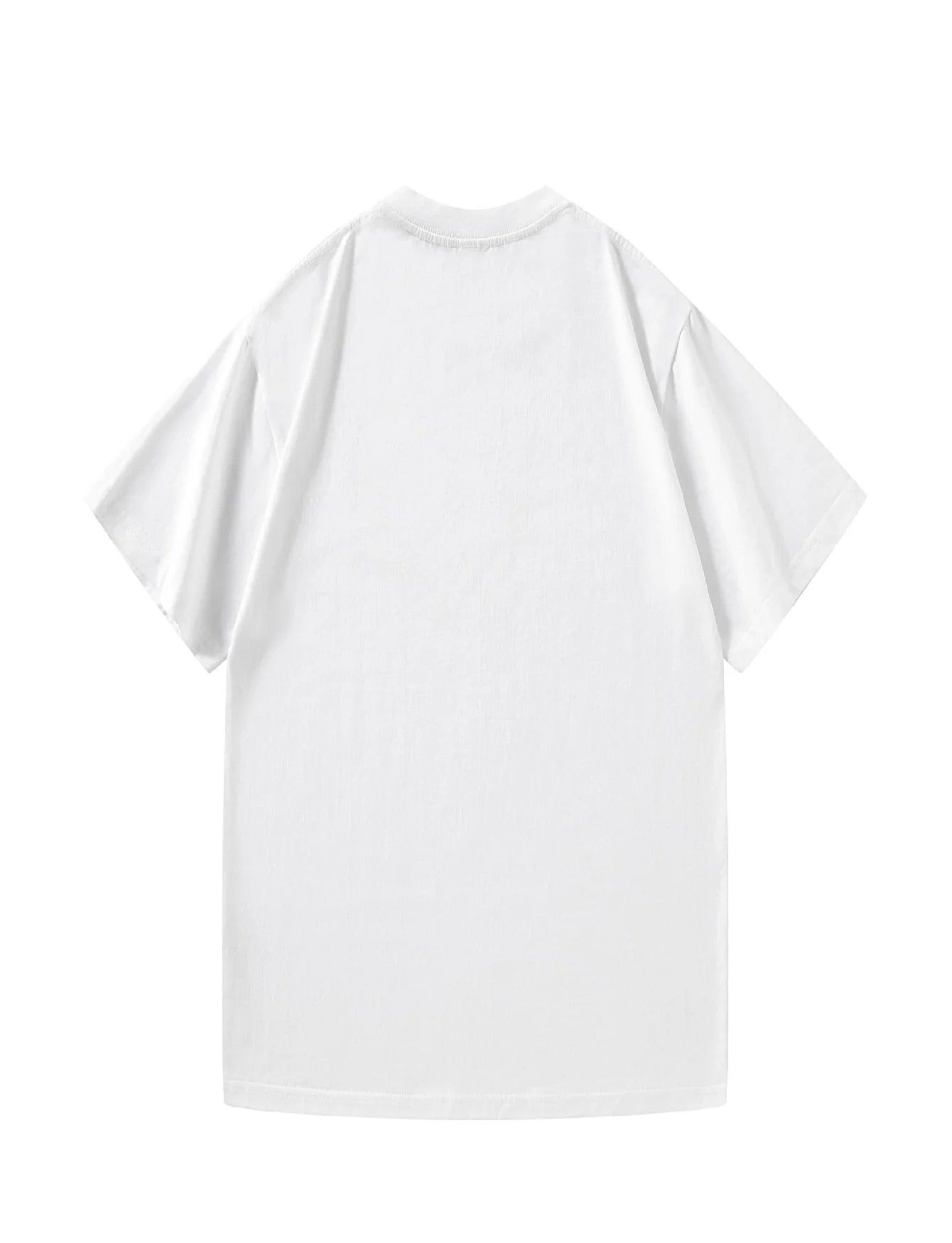 Men's T-Shirt White Music ON World OFF Printed Pattern High Quality Cotton 180g