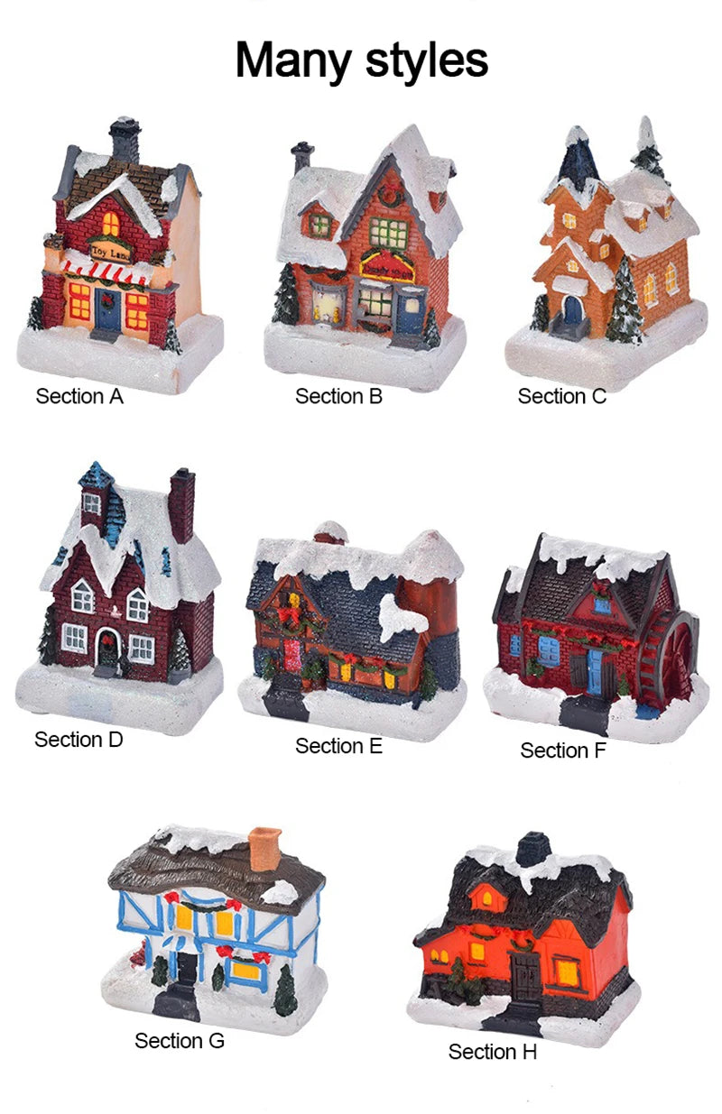 Christmas House Light Decorations For Home Ornaments Kids Xmas Gift New Year 2024 Navidad Decor Bedroom Night Light With Battery