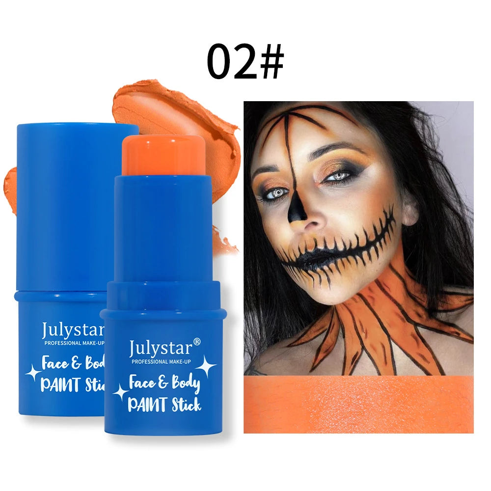 Halloween Body Face Paint Eyeshadow Stick Cosplay Makeup Cosmetics Fake Blood Waterproof Luminous White Halloween Face Painting
