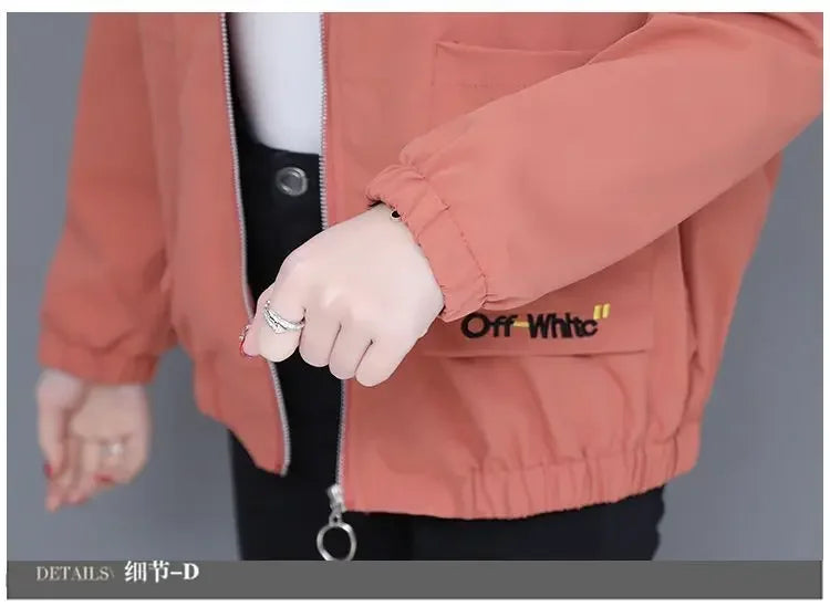 Women'S Clothes Spring Autumn Jacket Top 2025 New Women Windbreaker Korean Loose Casual Hooded Jacket Ladies All-Match Coat