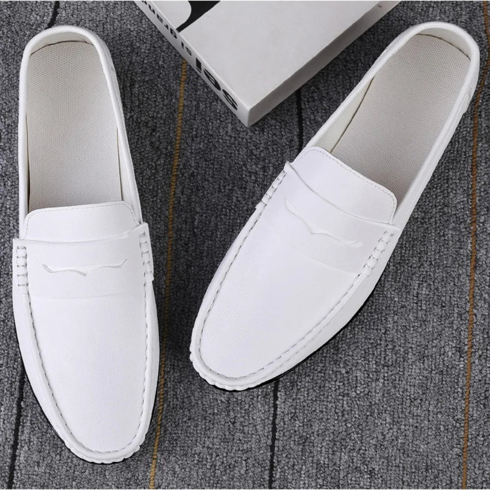 Shoes Men's 2025 Spring/Autumn New Casual Leather Shoes for Driving Flat Bottomed Man Shoes  Designer Loafers Men