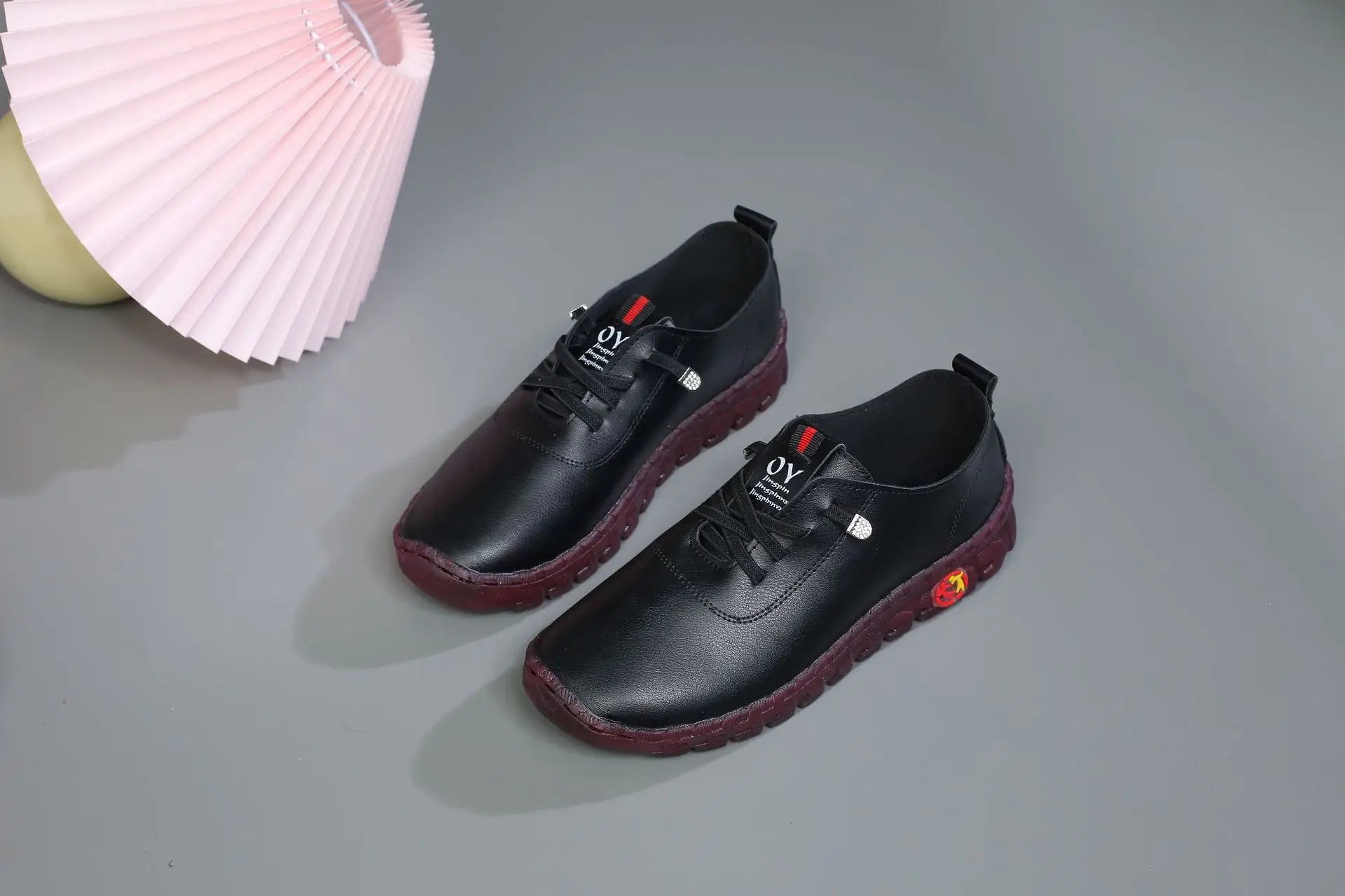 Spring Shockproof Orthopedic Shoes For Women Autumn Lace Up Flats Women's Loafers Ladies Comfort Moccasins Female Driver Shoes