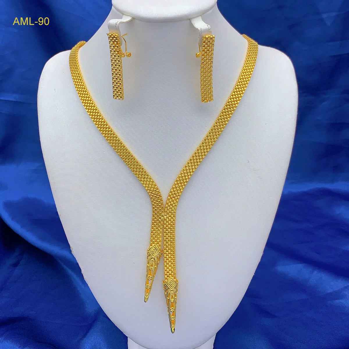 Dubai Designer Necklace Earrings Jewelry Set For Women Gold Plated Nigeria Indian African Bridal Wedding Party Gift Jewellery