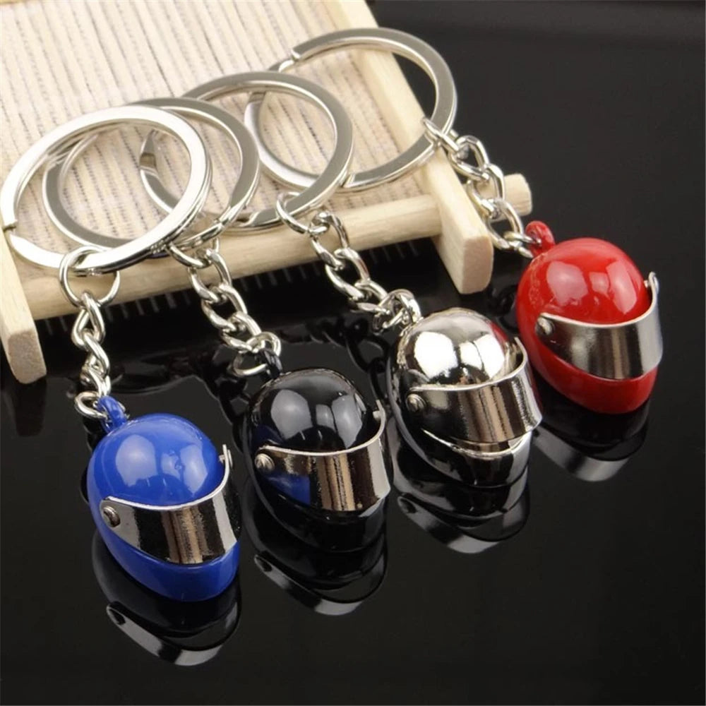 New Motorcycle Helmets Key Chain For Women Men Cute Safety Helmet Car Keychains Bags Accessories Key Ring Gift Jewelry