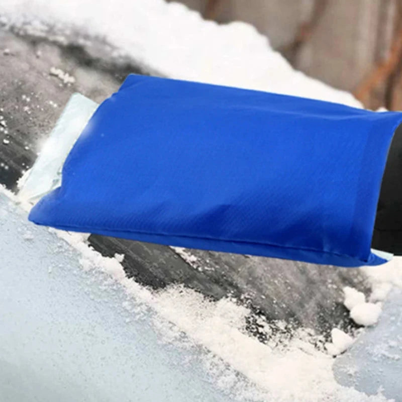 Winter Car Defrosting Warm Gloves De-icing Snow Shovel Plus Gloves Thickened Padded Icebreaker Universal Car Accessories