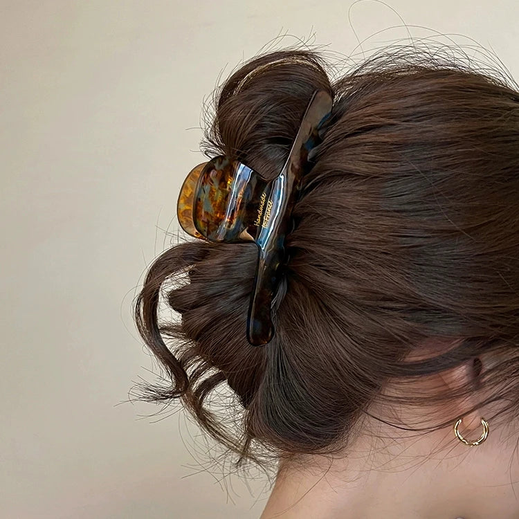 Women Acetate Leopard Hair Claw Hair Claws Chic Barrettes Crab Hairpins Styling Clips Girls Lady Headwear Hair Accessories