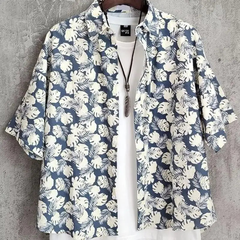 Geometric Shirts And Blouses For Men Funny Hip Hop Printed Graphic Half Sleeve Man Tops With Pocket Colourful S Floral Clothing