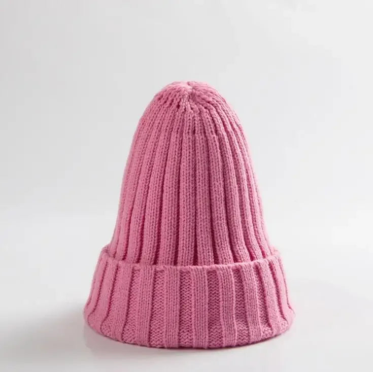 Winter Knitted Hat For Women Acrylic Beanie Unisex Elastic Warm Hip Hop Cap Soft Baggy Bonnet шапка женская Wholesale