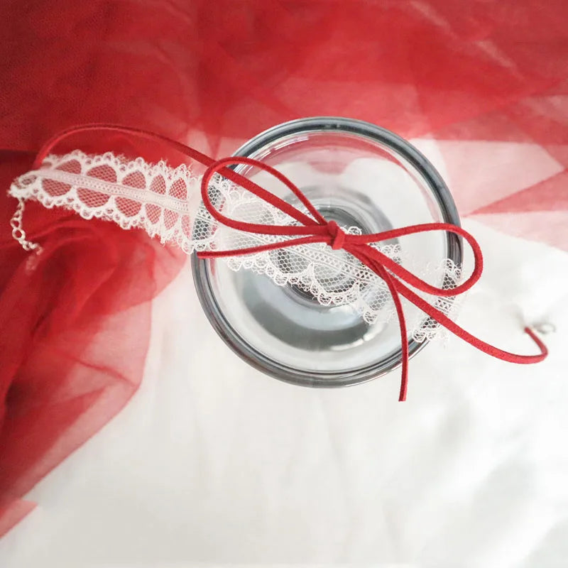 Sexy Choker for Women Bow Lace Tie Zircon Cross Necklace Clavicle Lady Jewelry Accessories Girl Gift